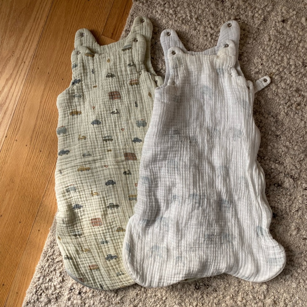 2x Pehr 1.7 TOG Sleep Bags, 0-9 Months